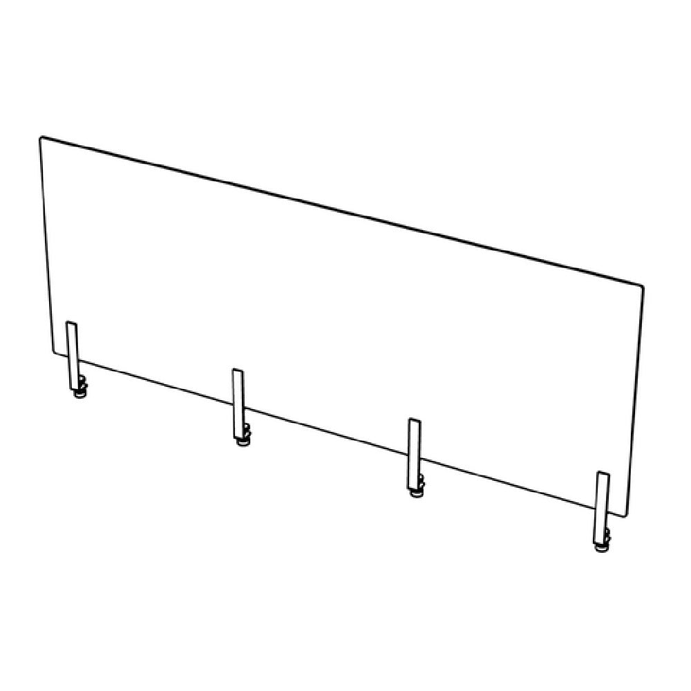 BauscherHepp VE-66044 Venta® Sneeze Guard Vertical Protection Shield Made Of Acrylic Glass (transparent)