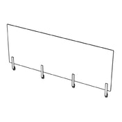 BauscherHepp VE-66044 Venta® Sneeze Guard Vertical Protection Shield Made Of Acrylic Glass (transparent)
