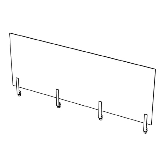 BauscherHepp VE-66044 Venta® Sneeze Guard Vertical Protection Shield Made Of Acrylic Glass (transparent)