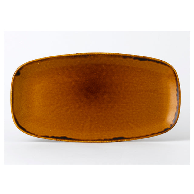 Arc Cardinal HB355 Dudson Harvest Brown Oblong Tray (L:13.875'' X W:7.375'') Vitrified Ceramic