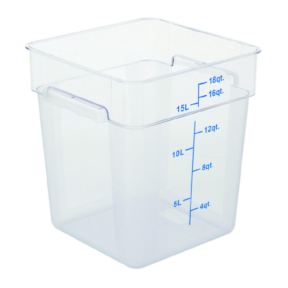 Hubert 58725 - Hubert® Food Storage Container, 11-13/100"L X 11-13/100"W X 12-29/100"H