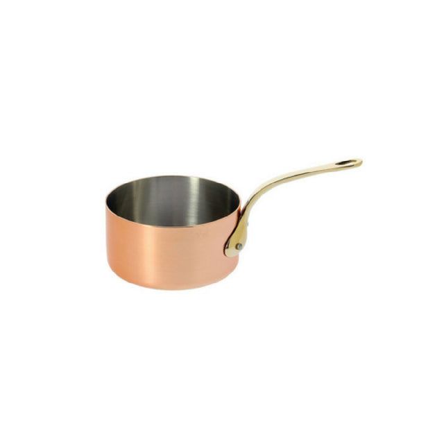 JB Prince RB342 9 De Buyer Copper Saucepan 3.5"dia Brass Handle
