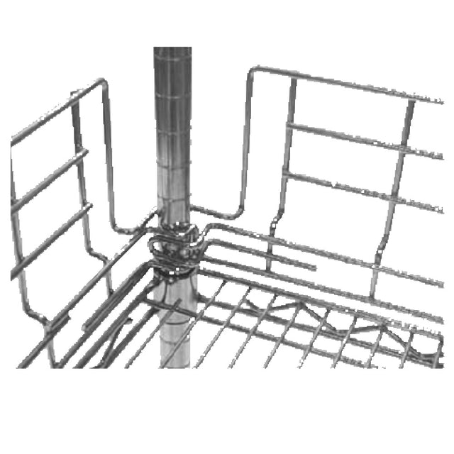 SPG LU36E - ISS Shelf Ledge, 36"W X 6"H X Mount To Posts, Grey Bond® Finish