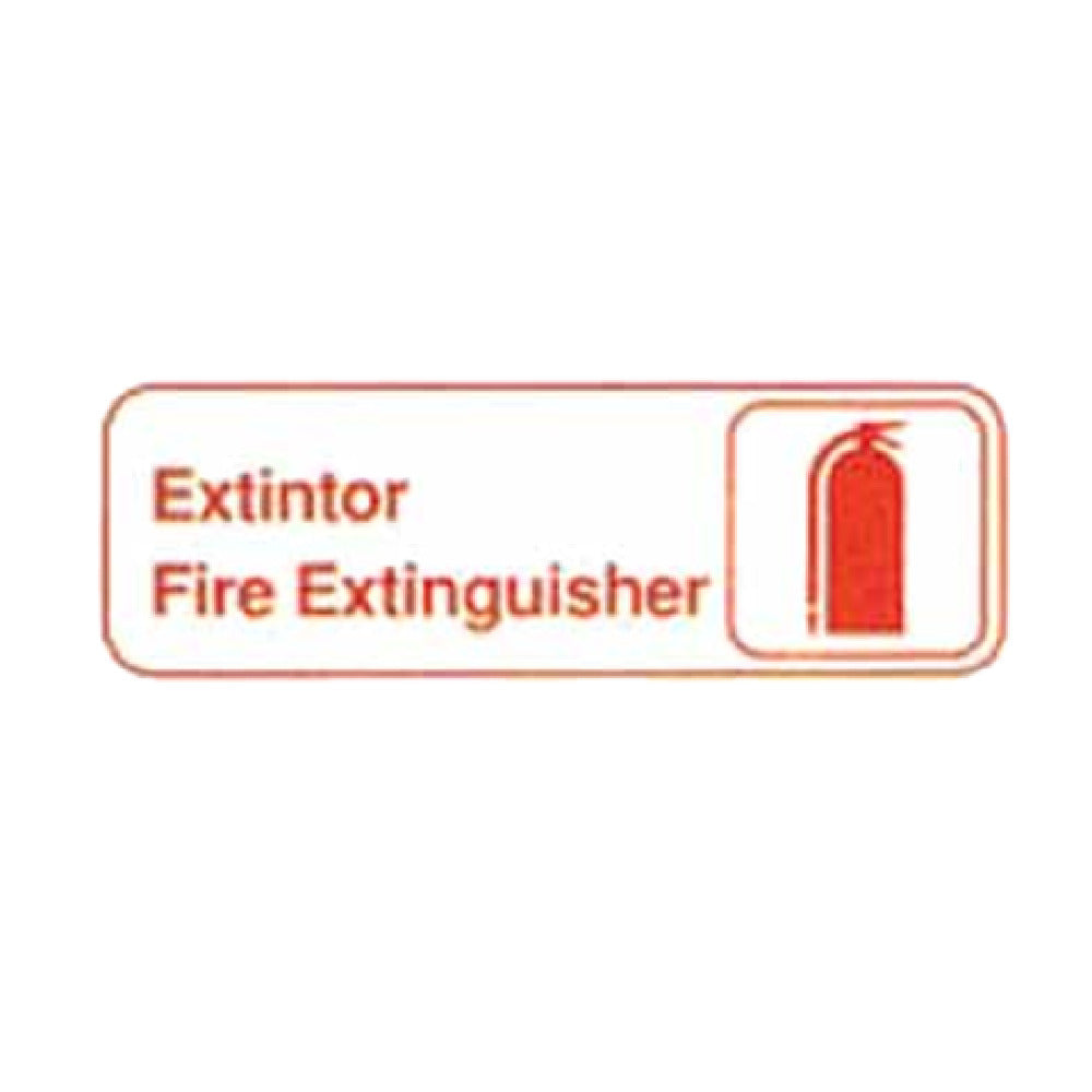 TableCraft Products 394582 - Cash & Carry Sign, 3" X 9", "Extintor/Fire Extinguisher"