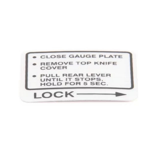 Alfa H-239 Instruction Label For 2000 Series Slicers Hobart 00-437239