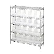 Quantum WR5-39-1236-202CL Bin Wire Shelving Center 12"D X 36"W X 39"H 800 Lbs. Capacity Per Shelf