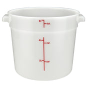 Winco PPRC-6W Storage Container 6 Qt. 9" X 10.38" X 7.75"H