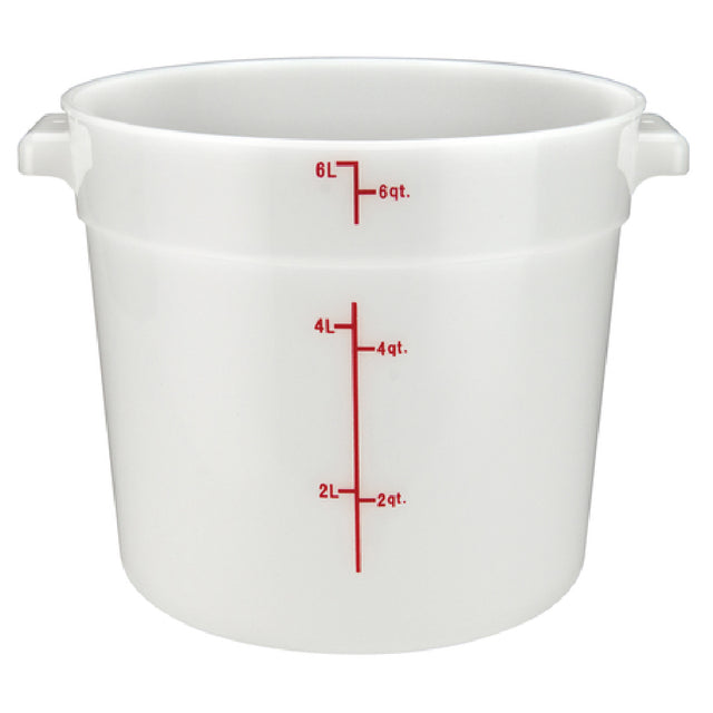 Winco PPRC-6W Storage Container 6 Qt. 9" X 10.38" X 7.75"H