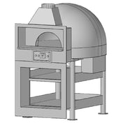 Marra Forni EF90W Facade Wood Fired Oven Enclosed 35.43" Dia. Interior Brick Deck