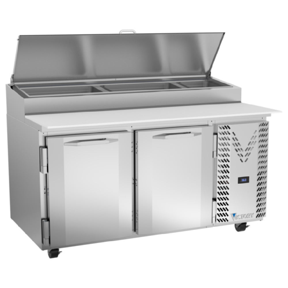 Victory VPP60HC Pizza Prep Table Powered By V-Core™ Two-section