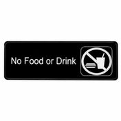 Alpine Industries ALPSGN-22 Sign 9" X 3" "No Food Or Drink"