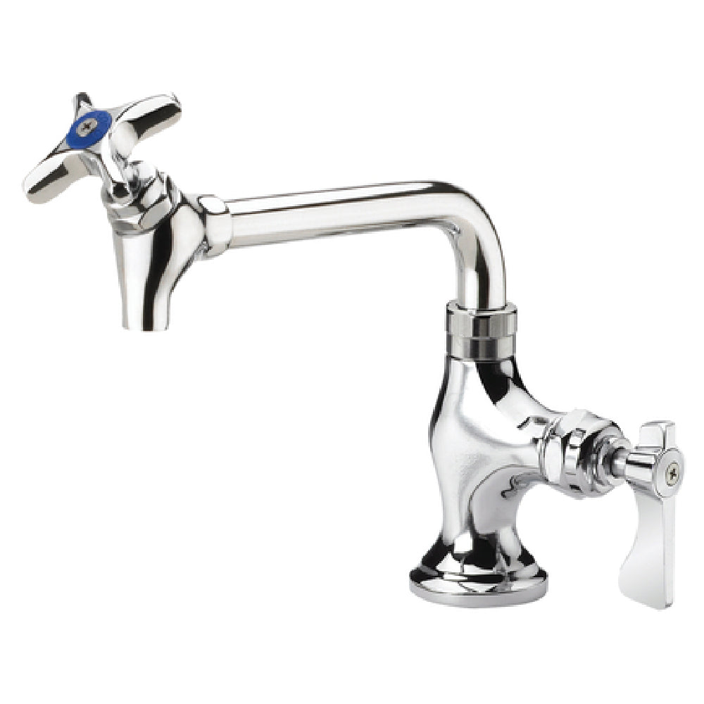 Krowne 16-160L Krowne Royal Series Pot Filler Faucet Single-deck Mount 6" Spout With Shut-off Valve