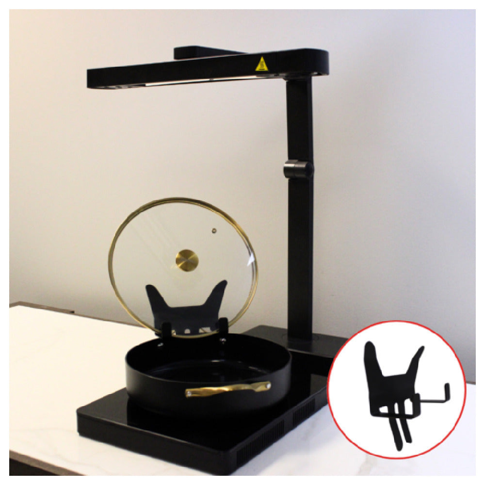 Spring USA 9100 - Professional Servingware Cover Holder, 6.3"W X 2.75"D X 6"H, Stainless Steel With Titanium Powder Coating