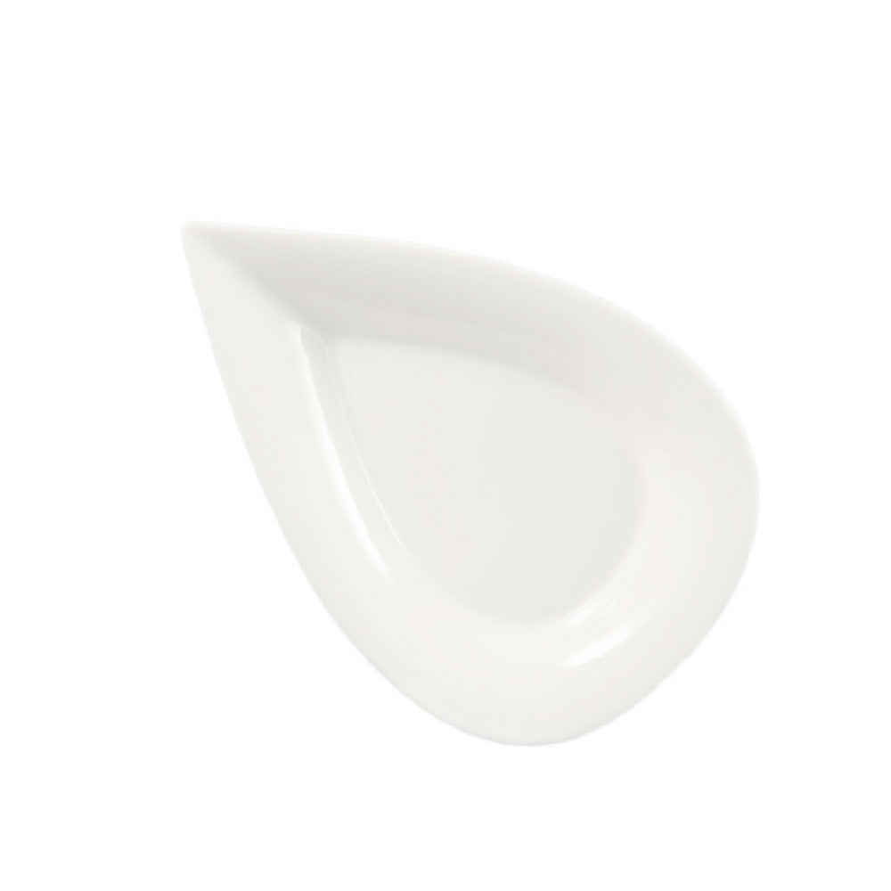 CAC China DOT-10 Accessories Plate 10"L X 6-3/8"W X 1-1/4"H Teardrop Shape