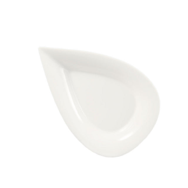 CAC China DOT-10 Accessories Plate 10"L X 6-3/8"W X 1-1/4"H Teardrop Shape