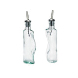 TableCraft Products 918 - Gemelli™ Bottle Set, (2) 8-1/2 Oz. Embracing Green Tinted Glass Bottles (dishwasher Safe)