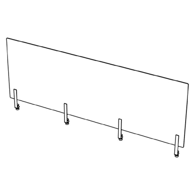 BauscherHepp VE-66043 Venta® Sneeze Guard Vertical Protection Shield Made Of Acrylic Glass (transparent)