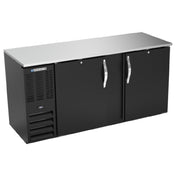 Beverage Air BBN68HC-B - Refrigerated Back Bar Storage Cabinet, Two-section, 68"W X 26-3/8"D X 34"H