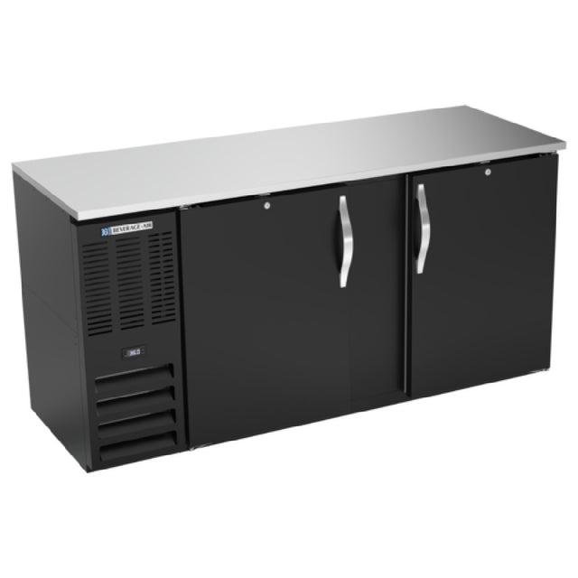 Beverage Air BBN68HC-B - Refrigerated Back Bar Storage Cabinet, Two-section, 68"W X 26-3/8"D X 34"H