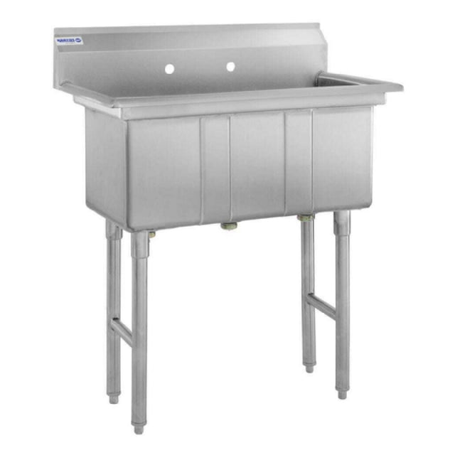Hubert 29N-053 - Kratos® Compartment Sink, 10"W X 14"D X 12"H Bowl Size, No Drain Boards