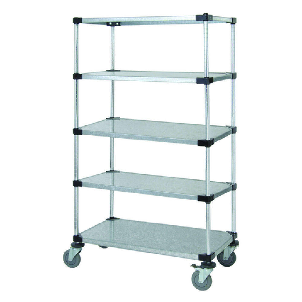 Quantum M1836SG47-5 Mobile Cart 36"W X 18"D X 80"H Includes: (5) Solid Galvanized Steel Shelves