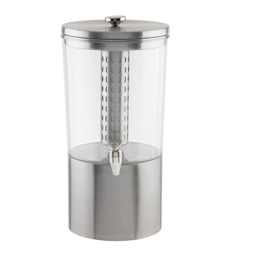 TableCraft Products 10450 - Upscale Beverage Dispenser, 2-1/2" Gallon, Stainless Steel With Nickel Plated ABS Faucet