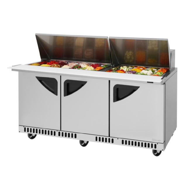Turbo Air TST-72SD-30-FB-N Super Deluxe Sandwich/Salad Mega Top Unit Front Breathing Airflow
