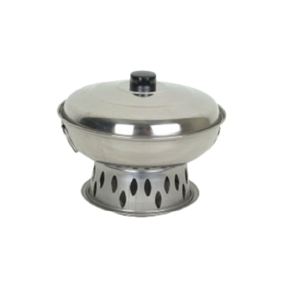 Thunder Group SLAL04B Wok Chafer Body/Cover 11" Dia. Plastic Knob Lift-off Cover