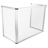 Spring USA MSG3624 Sneeze Guard 36"W X 25"D X 24"H 3-sided