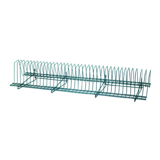 Quantum SG-TDR341410P Store Grid Tray Drying Rack 14"D X 34-1/2"L X 11-1/4"H Green Epoxy Antimicrobial Finish