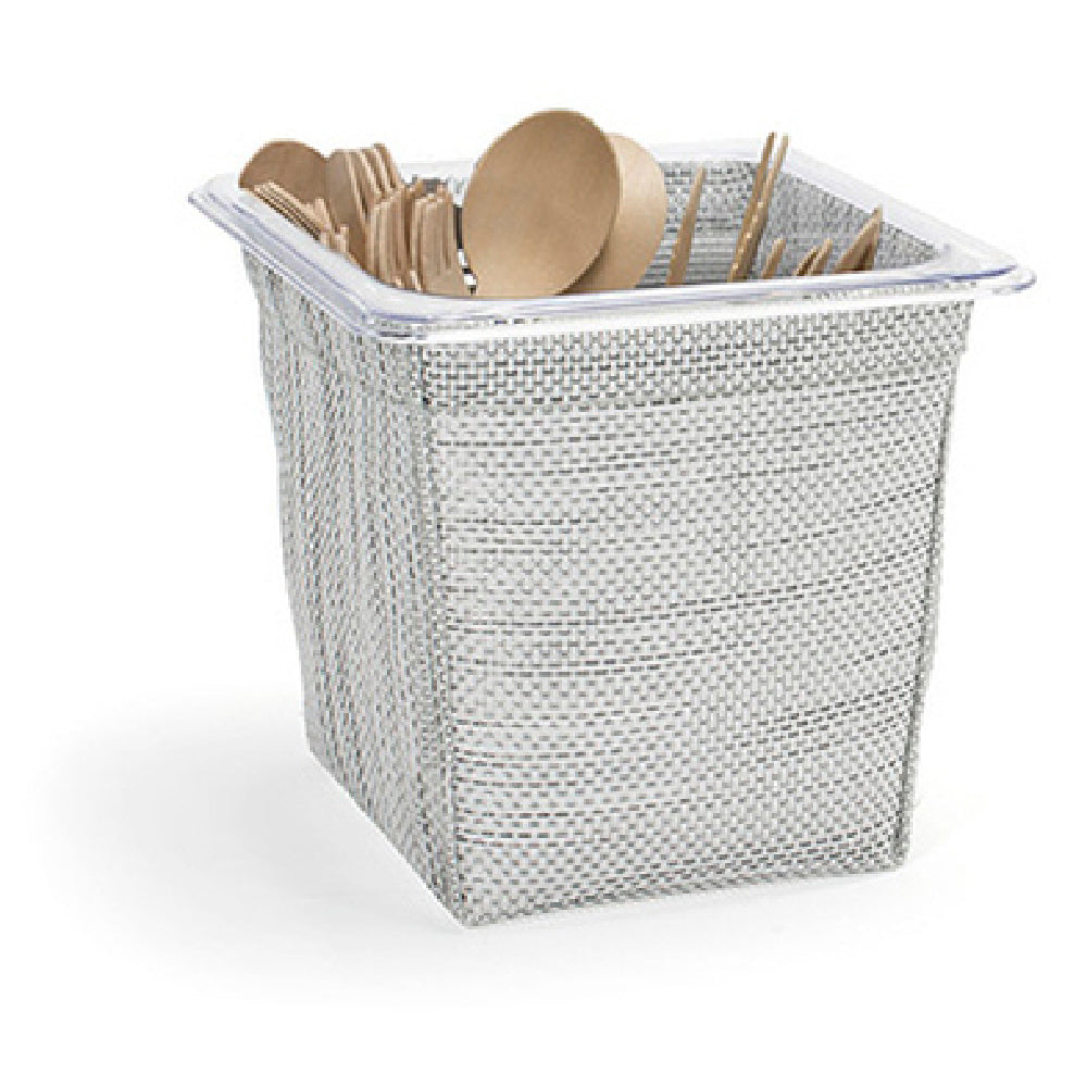 FOH BHO134GYV21 Metroweave Flatware Divider Set Mesh Grey Includes One BHO133GYV21 1/6 Size Metroweave® Housing/Pan Set Mesh Grey