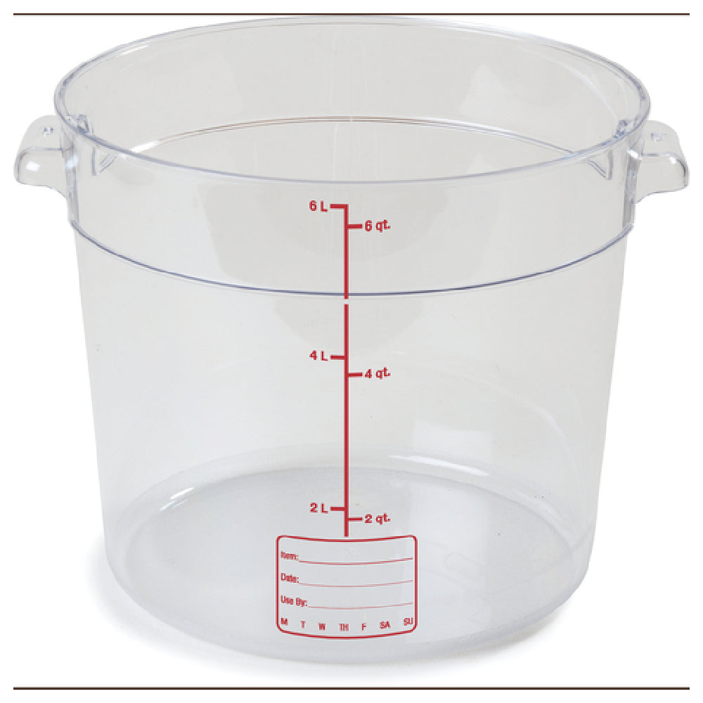 Carlisle 1076507 Carlisle StorPlus™ Food Storage Container 6 Qt. Round