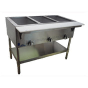 Comstock-Castle CCGST-5 Castle Series Serving Counter / Hot Food Table Gas 72” Wide With (5) 12” X 20” Dry Wells