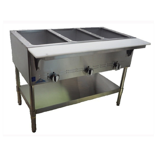 Comstock-Castle CCGST-5 Castle Series Serving Counter / Hot Food Table Gas 72” Wide With (5) 12” X 20” Dry Wells