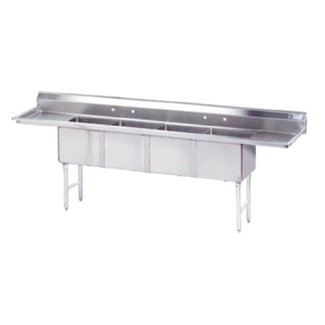 Advance Tabco FC-4-1818-18RL Fabricated Sink 4-compartment 18" Right & Left Drainboards