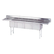Advance Tabco FC-4-1818-18RL-X Special Value Fabricated Sink 4-compartment 18" Right & Left Drainboards
