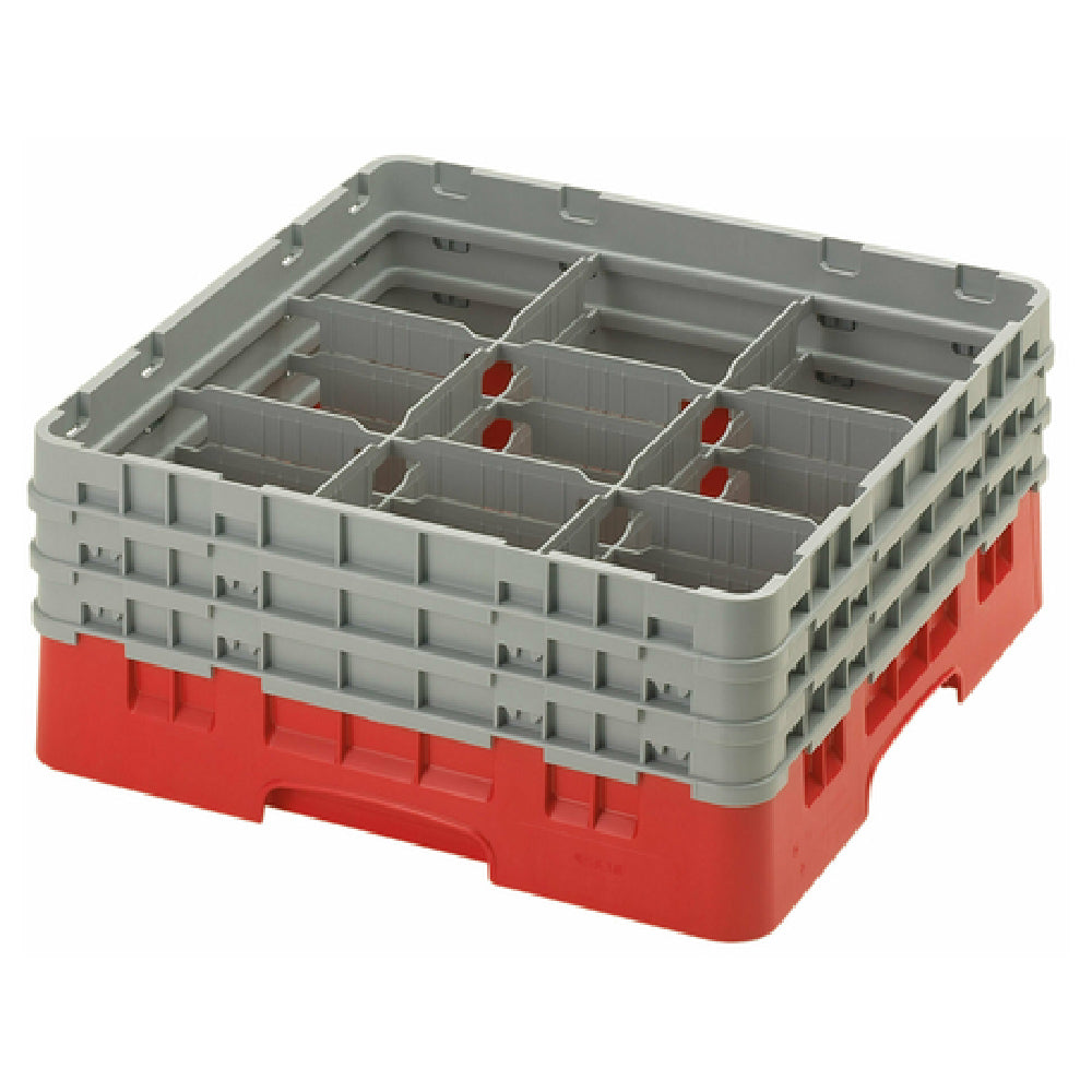 Cambro 9S638163 Camrack® Glass Rack With (3) Soft Gray Extenders Full Size