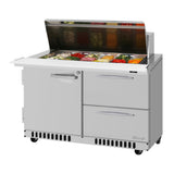 Turbo Air PST-48-18-D2R(L)-FB-N PRO Series Mega Top Sandwich/Salad Prep Table Front Breathing Airflow
