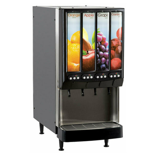 Bunn 37300.0080 JDF-4S Silver Series® 4-Flavor Cold Beverage System Portion Control