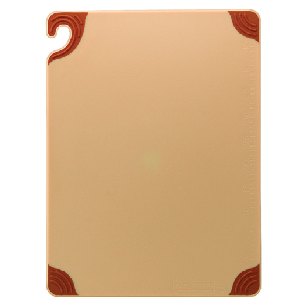 San Jamar CBG182412BR Saf-T-Grip® Cutting Board 18" X 24" X 1/2" Anti-slip Grip Corners