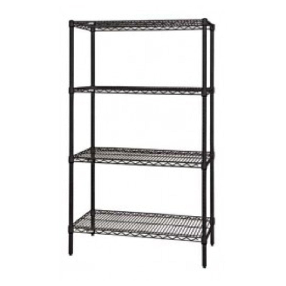 Quantum WR74-1836BK Wire Shelving Starter Kit 36"W X 18"D X 74"H 600 800 Lb. Capacity