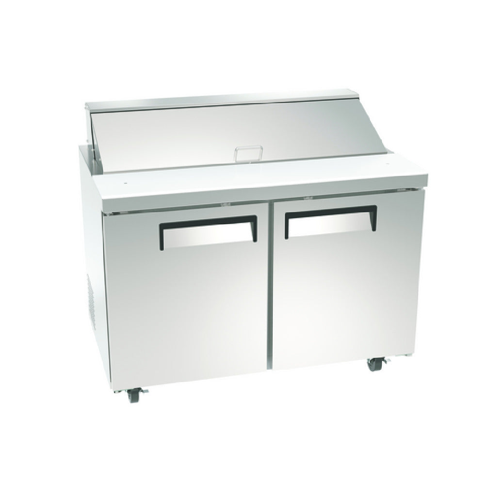 Hubert 210966 - Kratos Refrigerated Sandwich / Salad Prep Table, 46.875"W, 9.5 Cu.ft. Interior Capacity