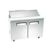 Hubert 210966 - Kratos Refrigerated Sandwich / Salad Prep Table, 46.875"W, 9.5 Cu.ft. Interior Capacity