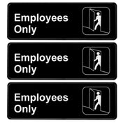 Alpine Industries ALPSGN-B-6 Sign 9" X 3" "Employees Only"