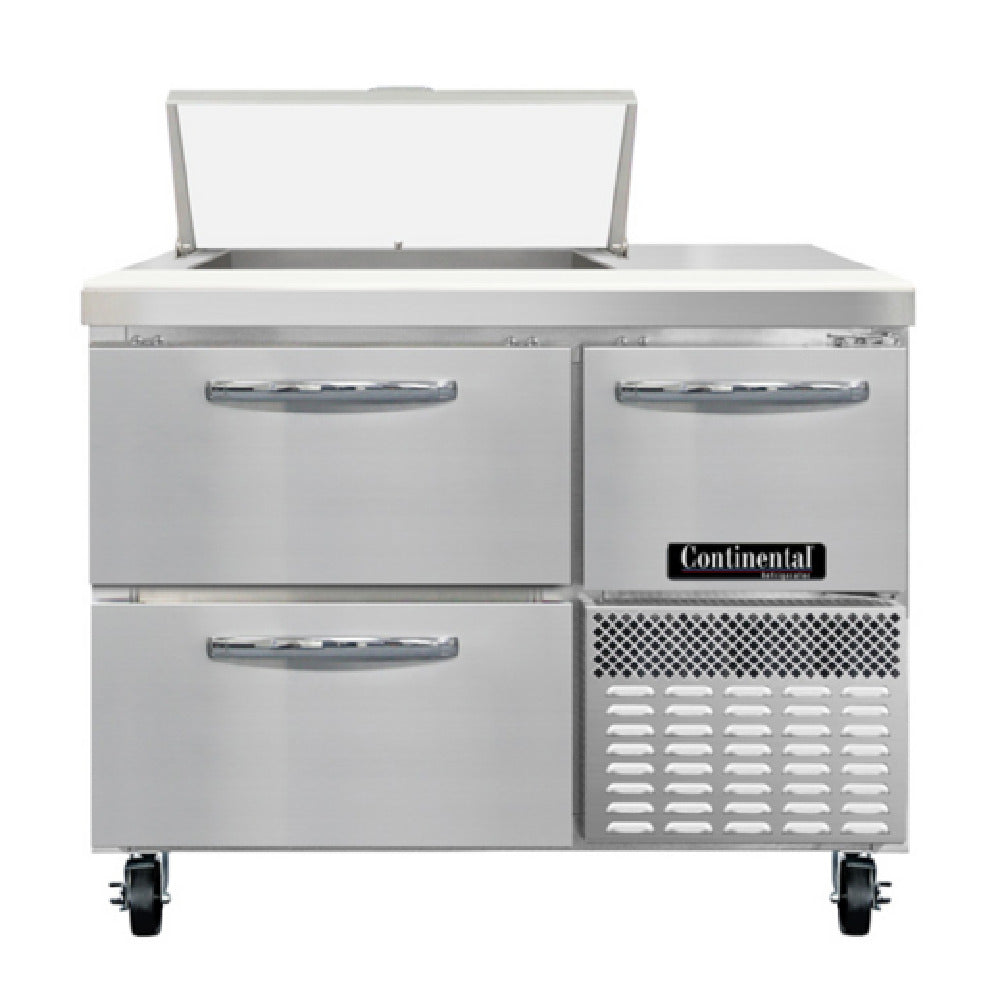 Continental Refrigerator RA43SN6-D Refrigerated Base Shallow Depth Sandwich Unit