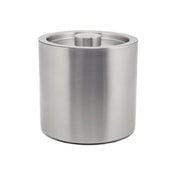 FOH RIB024BSS21 3qt Round Brushed Stainless Ice Bucket Silver Includes One RIB024BSS21-BTM 3qt Round Brushed Stainless Ice Bucket Base Silver