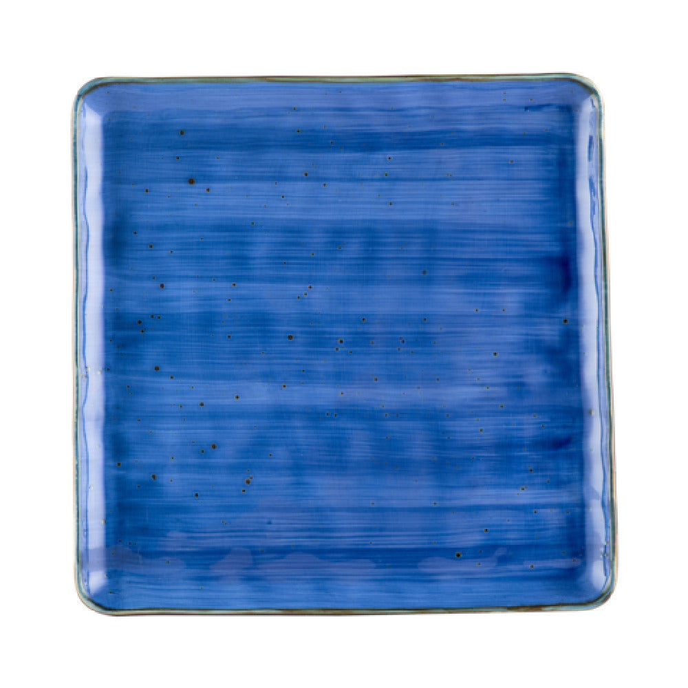 CAC China TUS-SQ21-BLU Tucson Plate 12"L X 12"W X 3/4"H Square