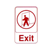 Vollrath 5609 Exit Sign 6" X 9" Red On White