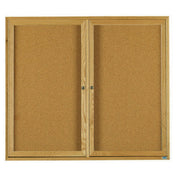 Aarco OBC4860R Red Oak Bulletin Board 60"W X 48"H Enclosed