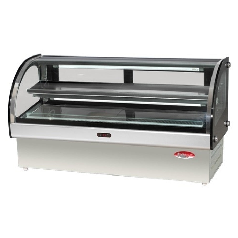 BakeMax BMCRD01 Curved Refrigerated Showcase Countertop 18-1/2"D X 35-7/16"W X 27"